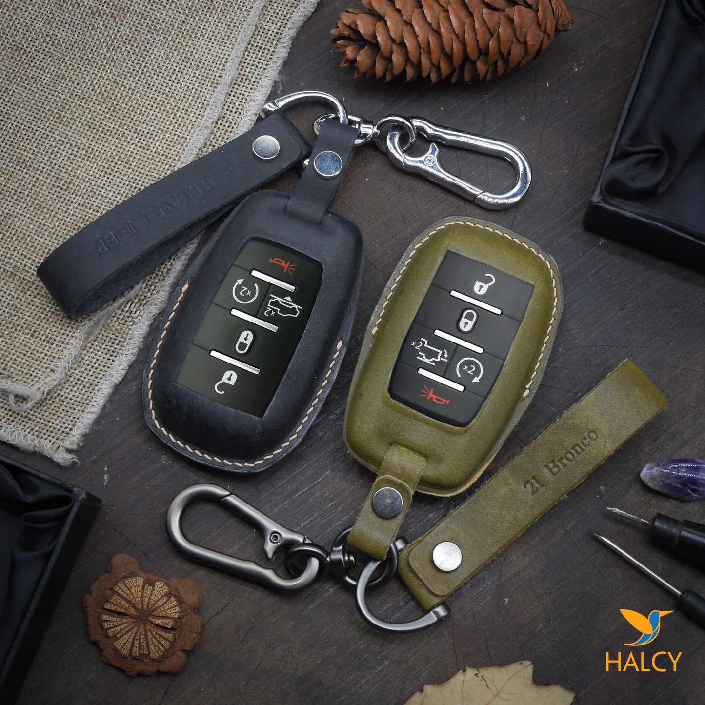 Leather Key Fob Cover For RAM TRX Limited, Longhorn, 1500, 2500, 3500, 4500, 5500, ( 2019- 2022),  Personalized keychain