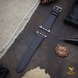 Handmade  Epsom Calf Leather Watch Band Fit for Apple watch Series 8, 7, 6, 5, 4, 3 : Choice of adapters and buckle color