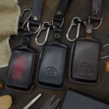 Leather Key Fob Cover fit for Mazda, Mazda CX-30, Mazda CX-5, CX-9, Mazda 3 Sedan, Mazda 6, MX-5, Personalized keychain