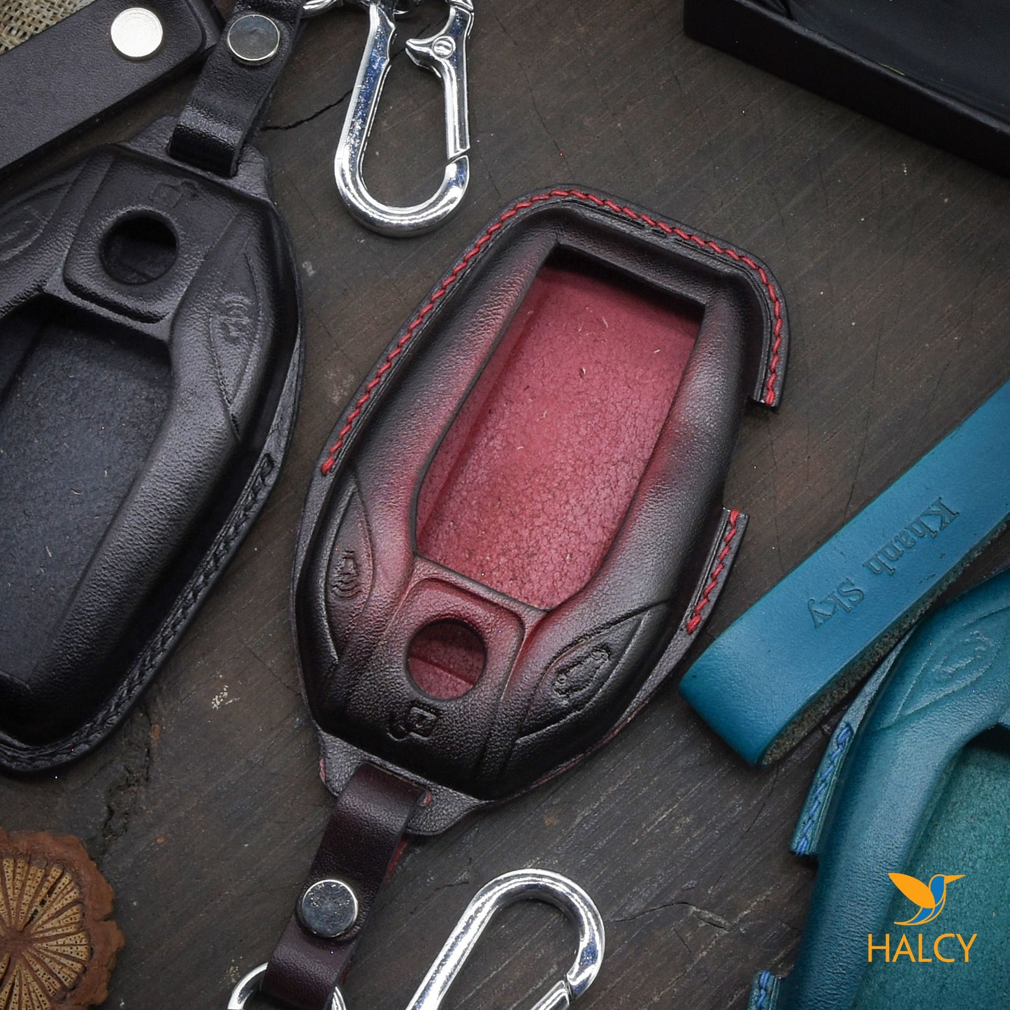 Leather Key Fob Cover Fit For 7 Series (G11 / G12) / 5 Series (G30 / G31) / X3 (G01) / X4 / X5 / i8 / 6 Series GT