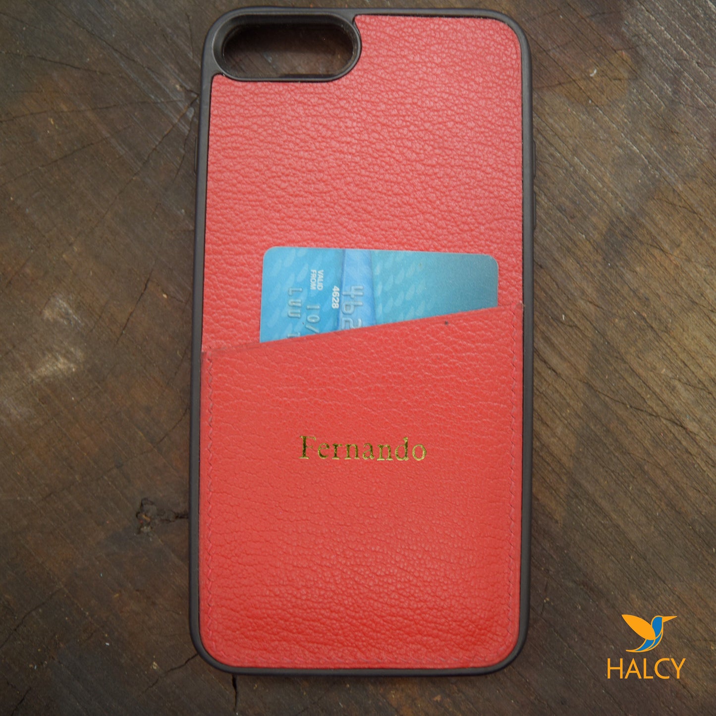 Leather Case iPhone With Card slot, Free Initials embossing,