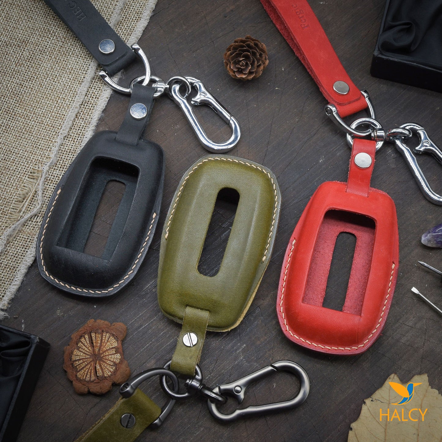 Leather Key Fob Cover For RAM TRX Limited, Longhorn, 1500, 2500, 3500, 4500, 5500, ( 2019- 2022),  Personalized keychain