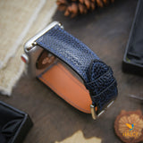 Ostrich Leg Leather Watch strap with quick-release spring bars. Choice of Width - 16mm, 18mm, 20mm, 22mm, 24mm, Etc..