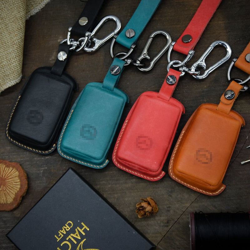 Leather Key Fob Cover fit for Mazda, Mazda CX-30, Mazda CX-5, CX-9, Mazda 3 Sedan, Mazda 6, MX-5, Personalized keychain