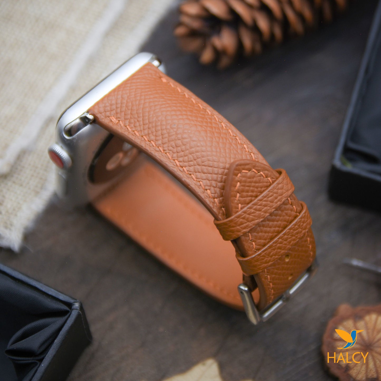 Epsom Calf leather Watch strap with quick-release spring bars. Choice of Width - 16mm, 18mm, 20mm, 22mm, 24mm, Etc..