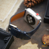 Ostrich Leg Leather Watch strap with quick-release spring bars. Choice of Width - 16mm, 18mm, 20mm, 22mm, 24mm, Etc..