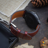 Vache Hunter Leather Watch strap with quick-release spring bars. Choice of Width - 16mm, 18mm, 20mm, 22mm, 24mm, Etc..