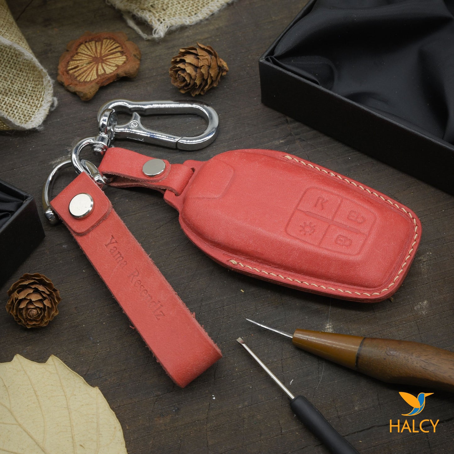 Key Fob Cover Fit Ror Ferrari Roma / F8 / 488 / Portofino / 812 / SF90 / ST90 / 458 / F430, Personalized Keychain