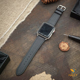 Handmade  Epsom Calf Leather Watch Band Fit for Apple watch Series 8, 7, 6, 5, 4, 3 : Choice of adapters and buckle color