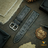 Ostrich Leather Watch strap with quick-release spring bars. Choice of Width - 16mm, 18mm, 20mm, 22mm, 24mm, Etc..