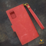 Leather Wallet Case For All Samsung, Initials embossing