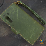 Leather Wallet Case For All Samsung, Initials embossing