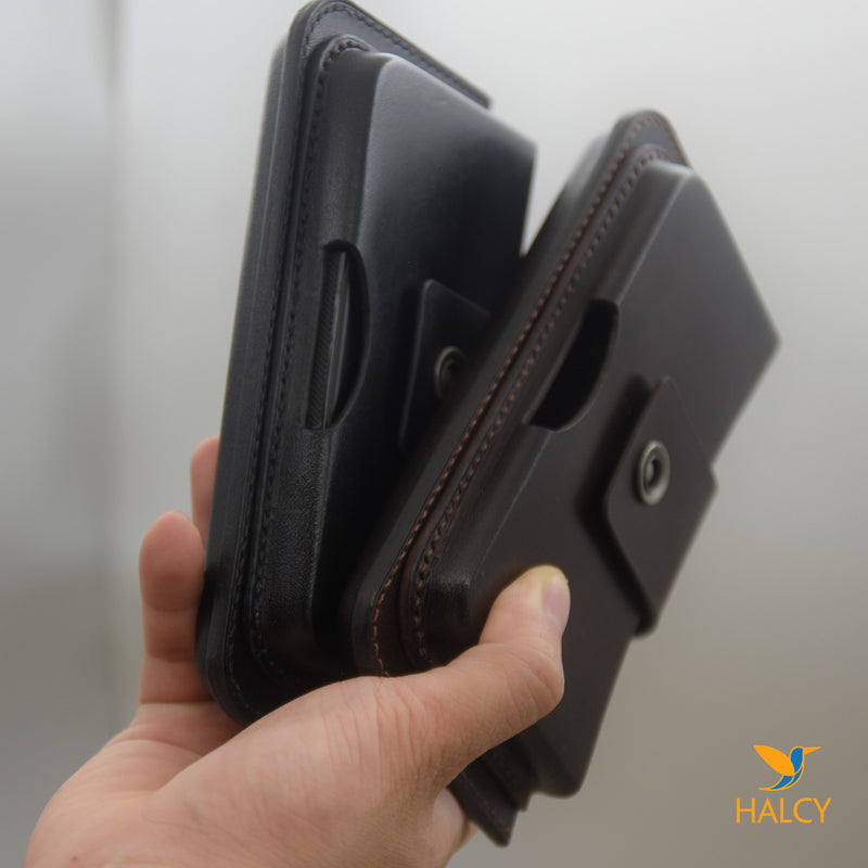  Dual Phone Holster Pouch Holder Leather Double Decker