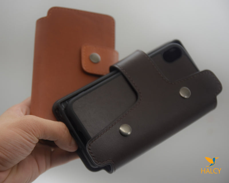leather dual phone case