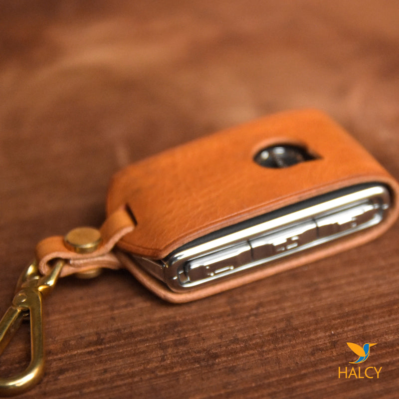 Leather Key Fob Cover For Volvo