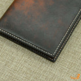 Personalized leather bifold wallet