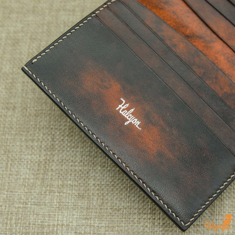 Personalized leather bifold wallet