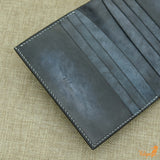 Personalized leather bifold wallet