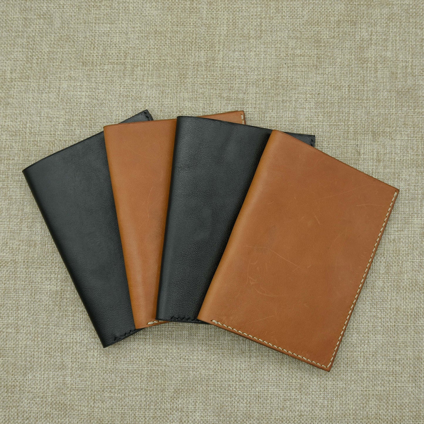 Vachetta leather passport cover