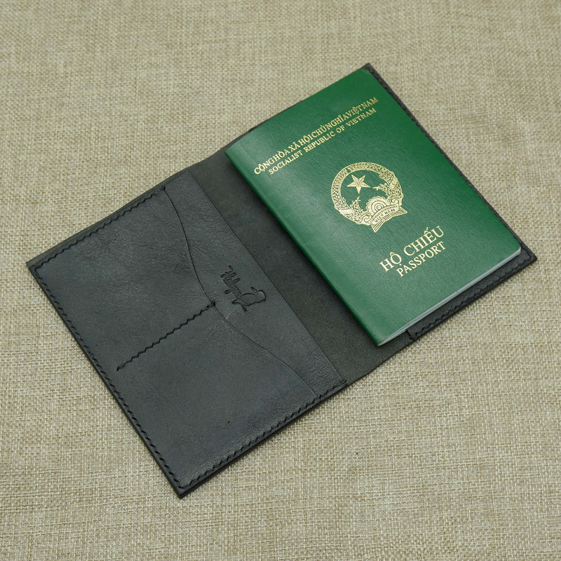 Vachetta leather passport cover