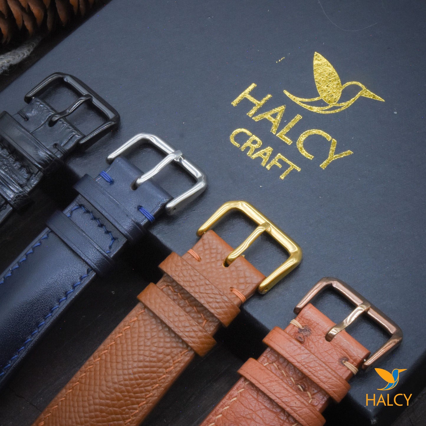 Ostrich Leather Watch strap with quick-release spring bars. Choice of Width - 16mm, 18mm, 20mm, 22mm, 24mm, Etc..