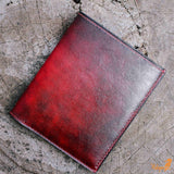 Personalized leather bifold wallet