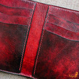 Personalized leather bifold wallet