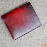 Personalized leather bifold wallet