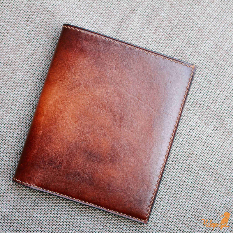 Personalized leather bifold wallet