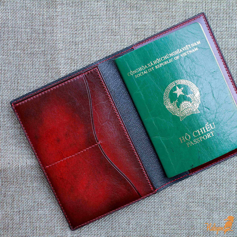 Veg leather passport cover