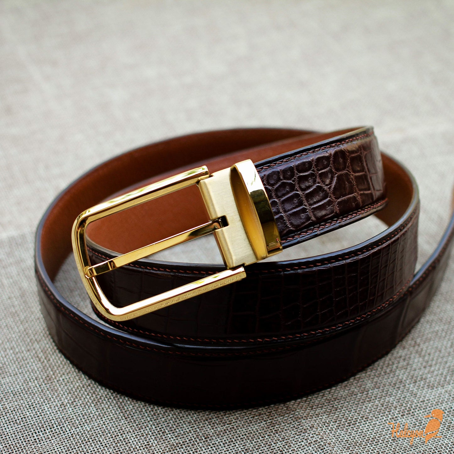 Handcrafted - Alligator Leather Belt - Needle buckle