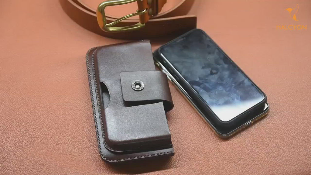 Leather Double Phone Case, Dual Phone Case for Work and Personal 