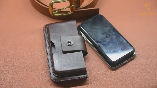 Leather Two phone case with belt loop, Leather Dual Phone Case, Leather Double iPhone Case, Case Holds Two Phones, Slanted 2 Phone Holster