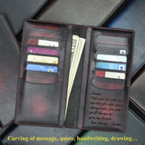 Leather long wallet