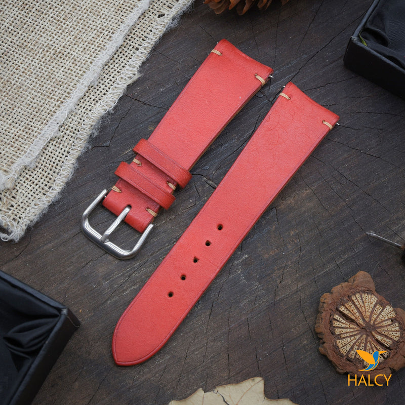 Pueblo leather Watch strap with quick-release spring bars. Choice of Width - 16mm, 18mm, 20mm, 22mm, 24mm, Etc..